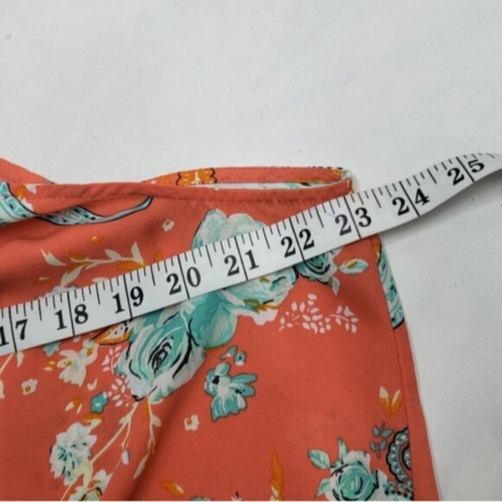 Torrid Floral Print High Neck Georgette Sleeveless Tank Top Size 1X Hi Low Hem - Picture 12 of 14